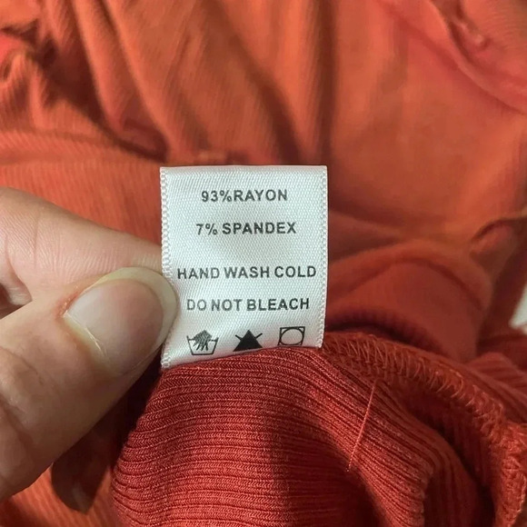 3 FOR $15 White Birch Burnt Orange Long Sleeve Flowy Top Size S - Picture 6 of 6